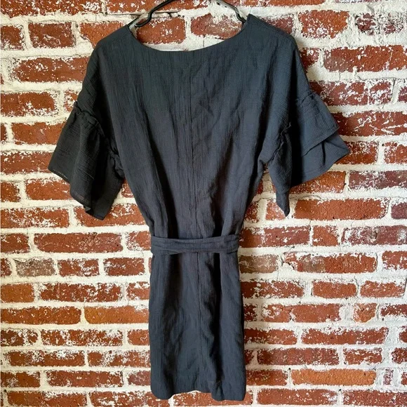 NWT Universal Thread Women's Flutter Short Sleeve Mini Dress in Dark Gray - Picture 7 of 7